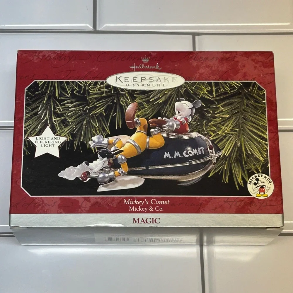 Hallmark Mickey's Comet Ornament Mickey & Co M M Comet Keepsake 1998 New In Box